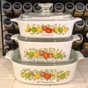 Vintage Spice of Life Casserole dishes